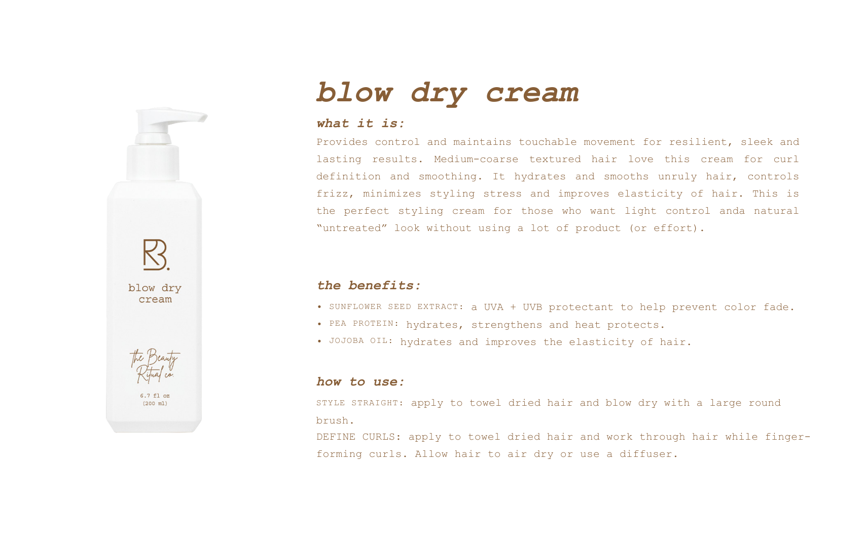blow dry cream