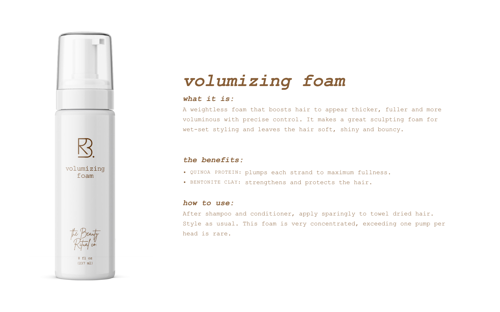 volumizing foam